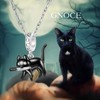GNOCE Black Cat Pendant Dangle Charm, S925 Sterling Silver Dangle