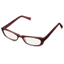 Foster Grant Women's Jackie Cat-Eye Reading Glasses, Wine/Transparent, 48 mm, +1.25