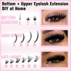 Spikes Lash Clusters Volume Eyelash With Cat Eye Lashes Bottom+upper