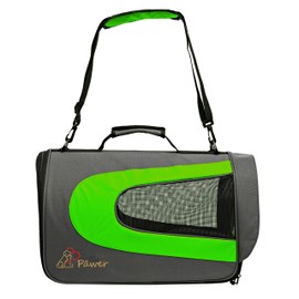 Pawer 18” x 11”x 11” Soft-Sided Foldable Airline Approved Pet Carrier for Cat, Puppy and Small Dog, Washable 600D Oxford Fabric, with Handle and Strap for Carry, Multiple Colors Available
