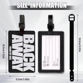 Funny Luggage Tags Colorful Travel Luggage Tags Cute Baggage Bag Tags Suitcase Travel Baggage Bag (Black)