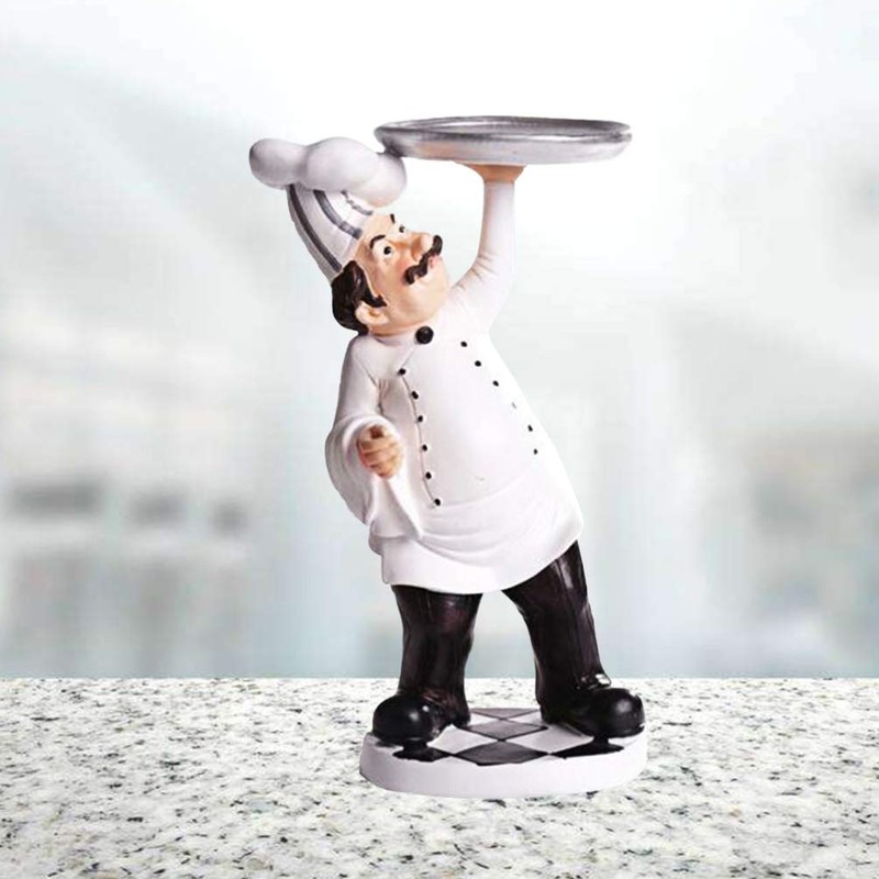 Chef Figurines Chef Statue for Kitchen Counter Top Restaurant Cafe