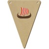 5 x 140mm 'Viking Ship' Wooden Bunting Flags (BN00056109)