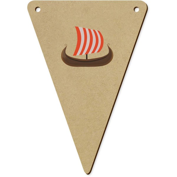 5 x 140mm 'Viking Ship' Wooden Bunting Flags (BN00056109)