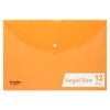 FLEXOFFICE 12 Pcs Legal Size Plastic Envelopes with Snap Closure