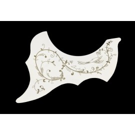 mLaval Guitar parts Hummingbird Style Acoustic Guitar Pickguard Adhesive Back White