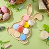 DEARMAMY Rabbit Shaped Charcuterie Board Wood Bunny Cutting Tray Cheese