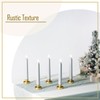 Smtyle Gold Minimalist Candlestick Holders Set of 5 Simple and