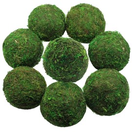 YGbridge Large Decorative Moss Balls, 8 Pcs 3.5" Green Dried Moss Spheres Ball, Greenery Balls Faux Mossy Globes, Moss Decor Balls for Bowls Filler, Wedding Decors, Centerpiece (3.5"- Set of 8)