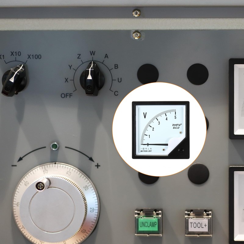 YOKIVE Analogue Panel Voltmeter 6C2 DC 0-5V Volt Meter Ideal