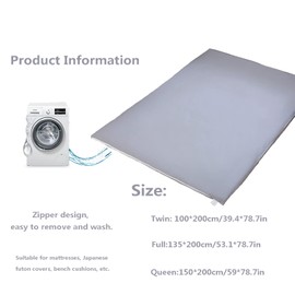 YUDACHU Tatami Mattress Cover, Futon Covers Full Size Washable Zipper Soft, Japanese Floor Futon Mattress Dust Cover, Cotton…