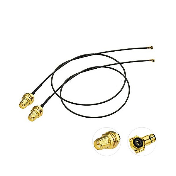 Bingfu U.FL IPX IPEX MHF4 to RP-SMA Female Bulkhead Mount