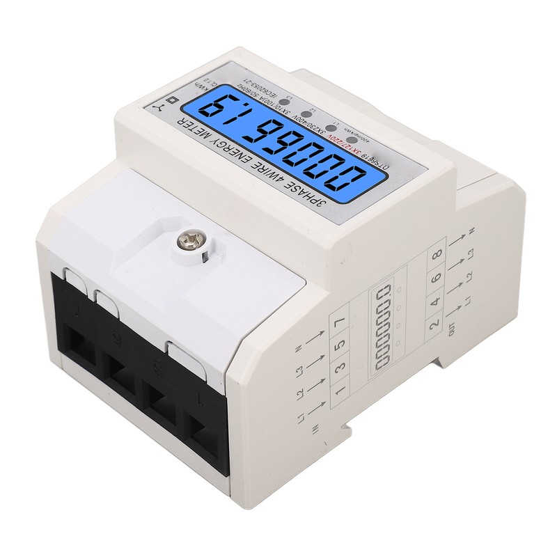 Digital Energy Meter 3 Phase 4 Wire KWh Electricity Wattmeter