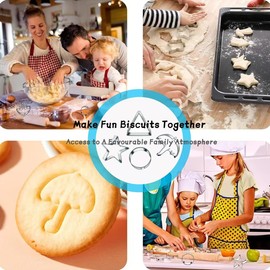 Sugar Candy Making Tools, Stainless Steel Cookie Cutters Biscuit Molds, Chocolate Molds, Umbrella Cookie Cutter, Sugar Biscuit Kit Making for Family And Party Game (6 Set)