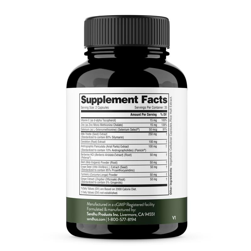 【Sandhus】Liver Cleanse & Detox Supports 11 Ingredient Blend Milk Thistle,