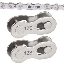 2 Pairs 12 Speed Chain Link Connector | Bike Quick link - for 12-Speed Chains, Bicycle Missing Link 12 Speed Chain Reusable Silver Steel Bike Chain Link