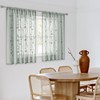HOMEIDEAS Sage Green Sheer Kitchen Curtains 30 X 36 Inch