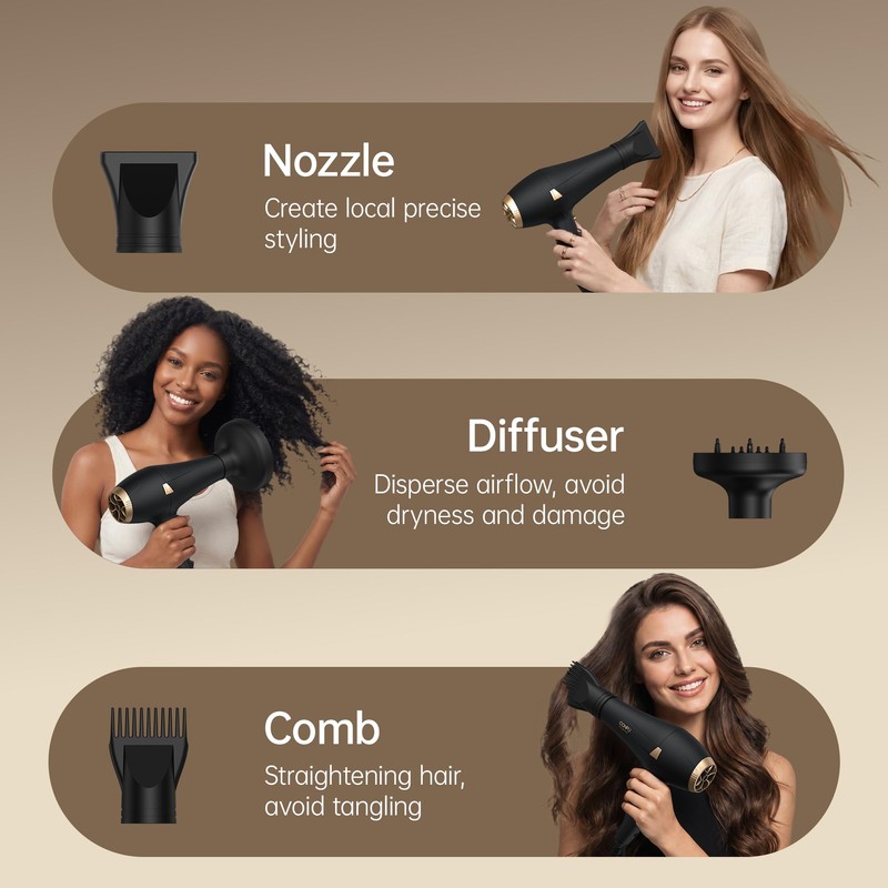 Hair Dryer Professional Hairdryer - Ionic Blow Dryer 5X Fast