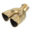 X AUTOHAUX Car Dual Exhaust Tip Heart Shaped Tail Pipe