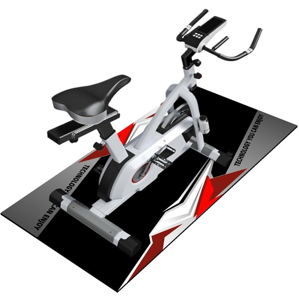 Bike Mat Treadmill Mat, Under Exercise Mat for Peloton Bikes,