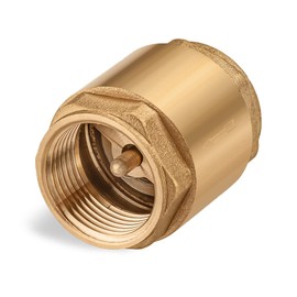 One Way Check Valve 3/4" Female Backflow Preventer, Check Valve NPT Female Thread Brass Float Reinforced 0.75 inches