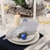 OWENIE Christmas Table Napkins Cloth Set of 4, Embroidered Snowflake