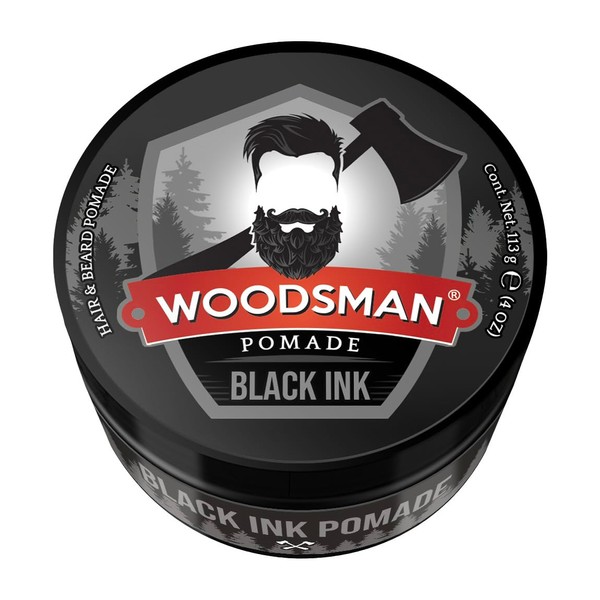 Woodsman - Pomada Negra Para Cabello Y Barba Cubre Canas,