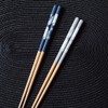 Minoru Pottery Chopsticks 9.1 inches (23.0 cm), White Bear, Navy,