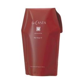 La Casta Shampoo, Aromatherapy Hair Soap, 35 Refills, Organic, 20.3 fl oz (600 ml), For Wet and Smooth Hair, Made in Japan, Natural Aroma