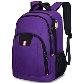 Travel Backpack for Women,15.6 Inch Laptop Backpack School Backpack For Girls with USB Charging Slit, Anti Theft Casual Daypack College Backpack for Women/Girls, Purple