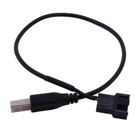 OPSFALCON 2 Pack USB to 3-Pin / 4-Pin PWM 5V USB Sleeved Fan Power Adapter Cable, USB to 3 Pin / 4 Pin Case Fan Adapter Connector Cable (USB-3Pin/4Pin Cable)