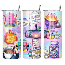 Handmade Funny Sarcastic Mental Health Matters Inspirational 20oz Tumbler Insulated