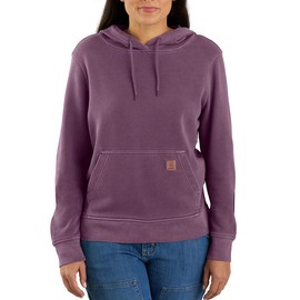 Carhartt Women's 106178 Relaxed Fit Midweight French Terry Hooded Sweatshirt - Small Regular - Eggplant
