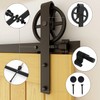CCJH 6ft Heavy Duty Sturdy Sliding Barn Door Hardware Kit