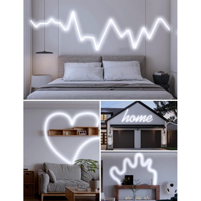echosari 33Ft Neon Rope Lights, 1200 LED Strip Lights with