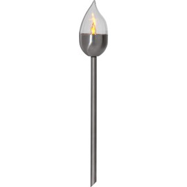 Star Olympus LED Solar Torch, Stainless Steel, Set of 3, Silver