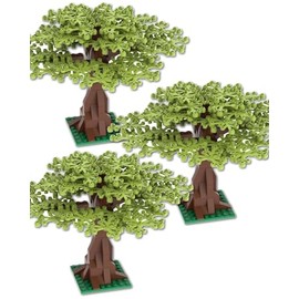 LONESTAR Bricks Building Blocks City Building Kit Trees 3 x Leaf Tree Light Green Market Leader Compatible DIY