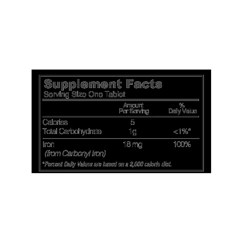 Ferretts Chewable iron supplement (18mg Elemental Iron), 60 tablets
