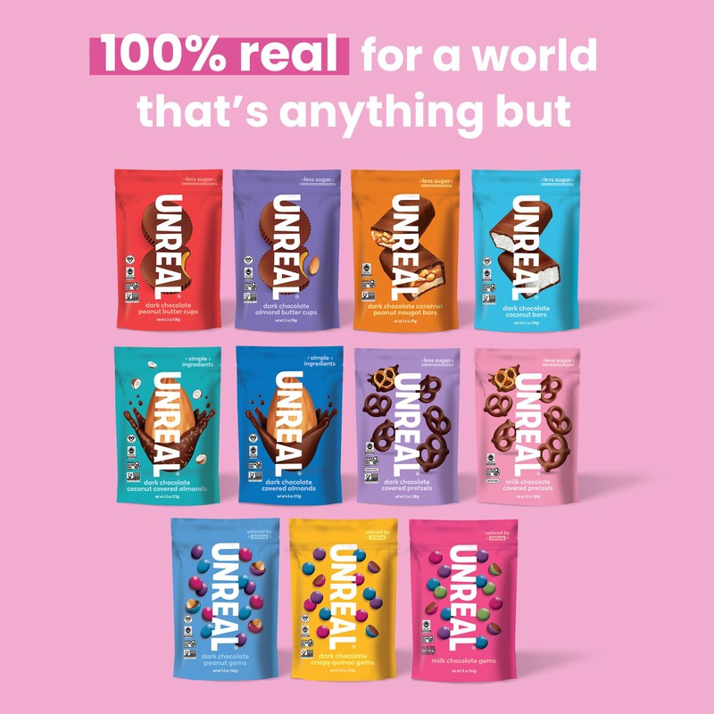 UNREAL Milk Chocolate Covered Pretzels, 3.5 OZ