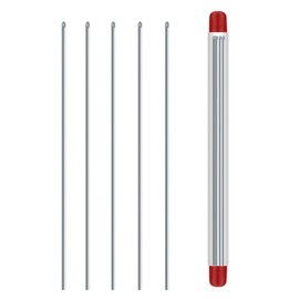 SUCHUANGUANG 5 Pieces Worm Needle, Portable Hollow Earthworm Hook Needle Feeder Tool for Carp Fishing, Easy to Use Stainless Steel