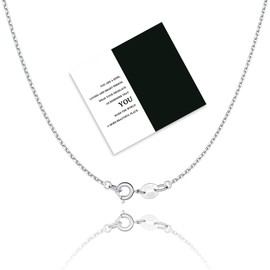 Aosyoisk S925 Silver Necklace Dainty Italian 1.1 mm Cable Chain Necklace, 40 cm, 45 cm, 50 cm Lengths for Women (40 cm)