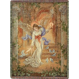 Manual 50 x 60-Inch Tapestry Throw, Angel of Light,Bedroom