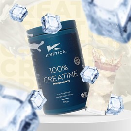 Kinetica Sports Creapure® 100% Creatine Monohydrate Powder - Unflavoured | 3.4g Creatine/Serve, 147 Servings/500g Pack | Vegan & Gluten Free | Optimum for High Physical Performance & Muscle Power