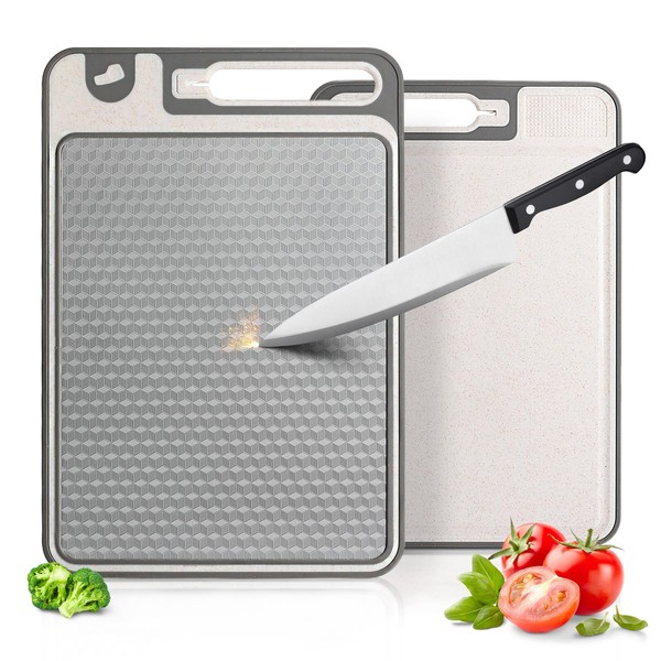 Stainless Steel Cutting Board for Kitchen,3-in-1 Double Sided,Non-Slip,Scratch-Resistant Mesh Design