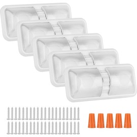 12V Led RV Ceiling 1100 Lumen Double Dome Light | RV Interior Lighting Fixture for RV Trailer Camper Truck Van Boat Car (5 Pack Natural White 4000-4500K)