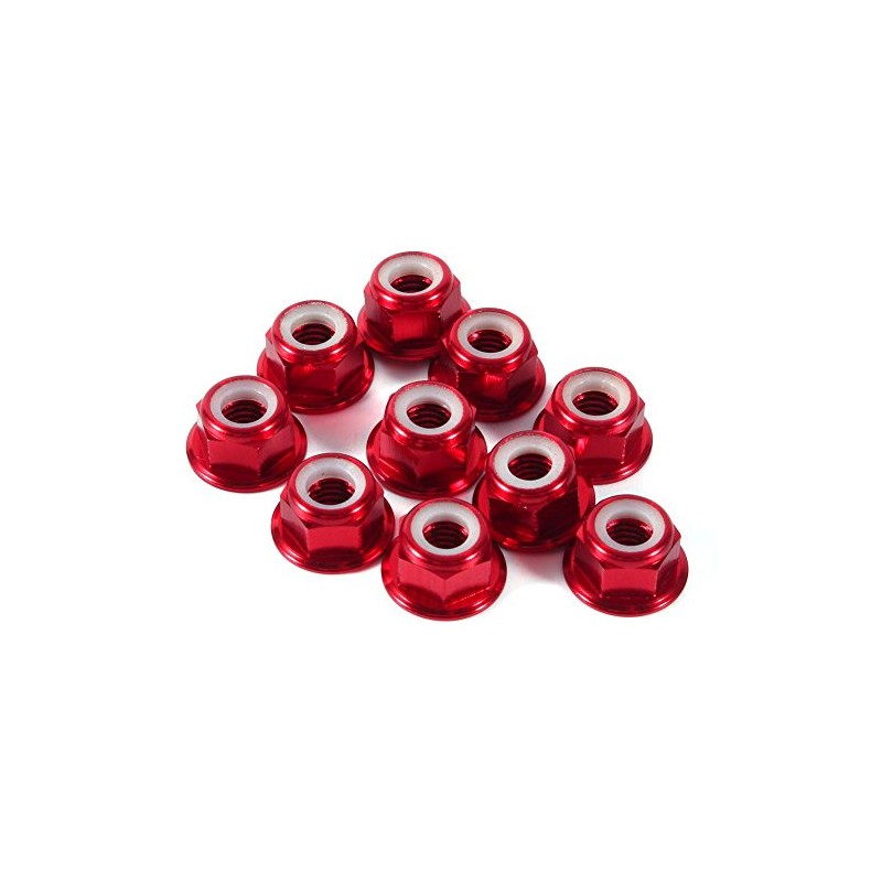 10 Pcs M5 Nut CNC Aluminum Flange Nylon Self Locking