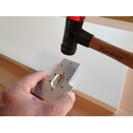 make-self.de Drill Marker for Pot Hinges Grain Gauge - Modern, Aluminium, Silver, Untreated