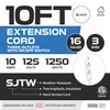 Iron Forge Cable 10 Ft 3 Outlets Black Extension Cord