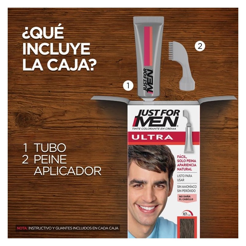 Just For Men Ultra, Tinte para Canas Castaño Medio U30