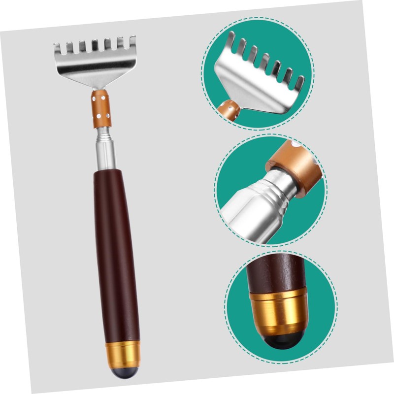 TOVINANNA 3pcs Retractable Stainless Scratcher Telescoping Handle for Itch Relief